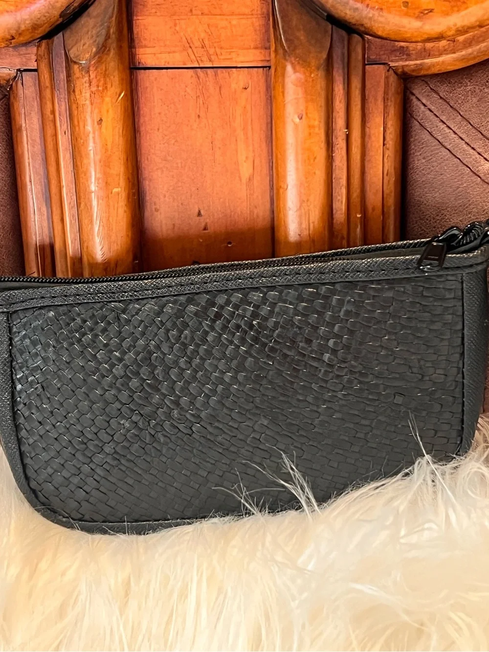 Hand-Painted  Woven Clutch with Floral Head made Philippine wrestle or clutch